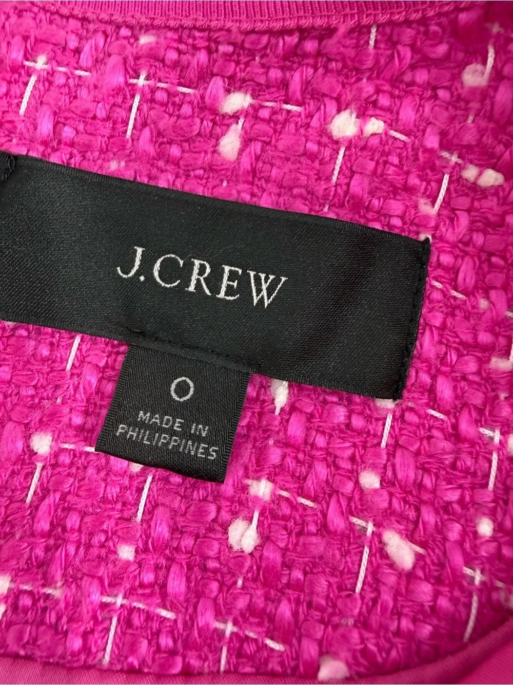 J. Crew tweed pink sleeveless mini dress size 0